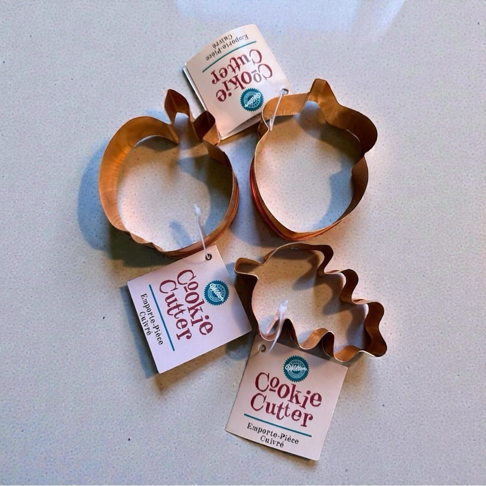 Vintage Wilton Copper Cookie Cutters - Set of 3